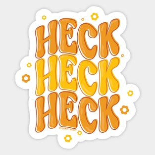 Triple Heck (Retro Yellow) Sticker